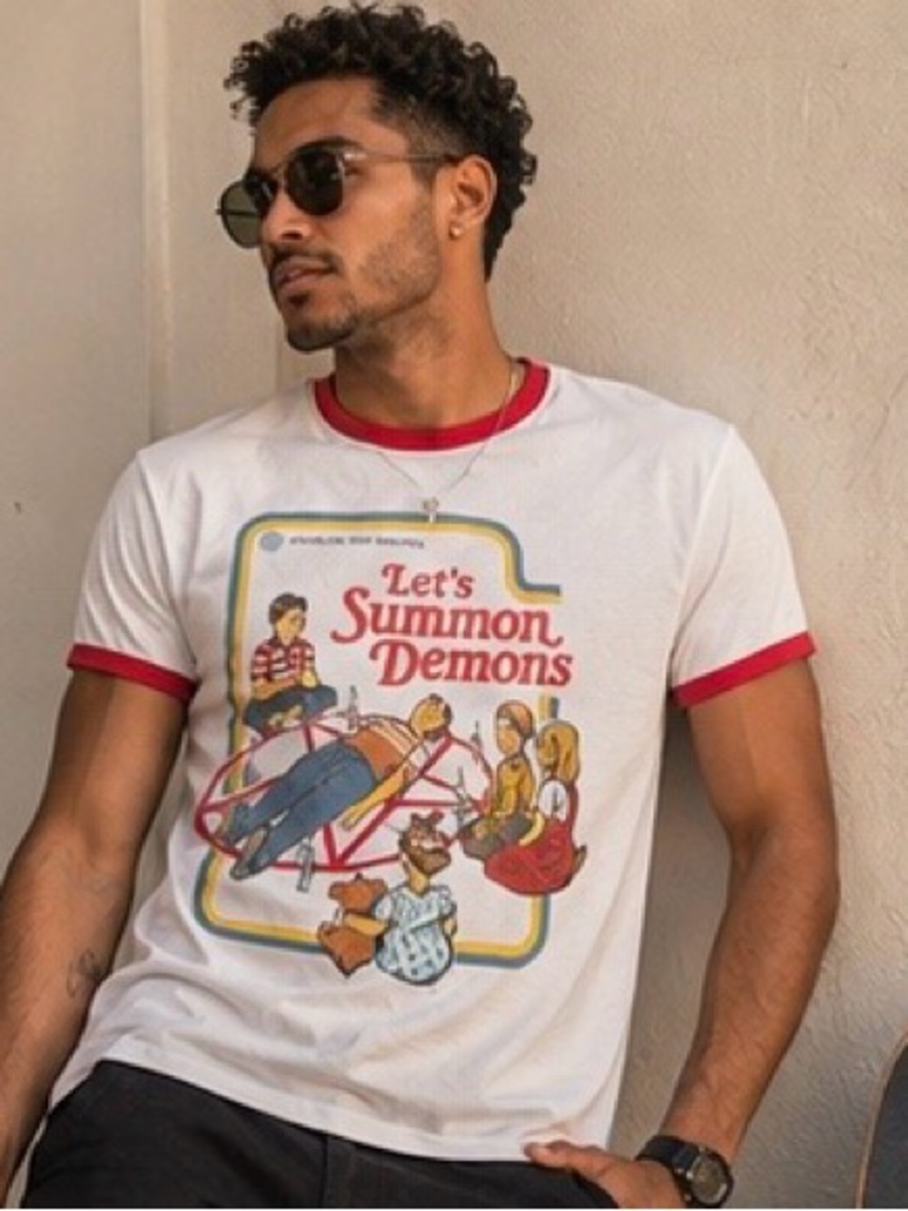 Anvil White and Red Kids Graphic Tee